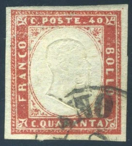 Italien Sardegna 1860 40 Cent gebraucht Sas 16C CV 480 $ 190721011 - Bild 1 von 2