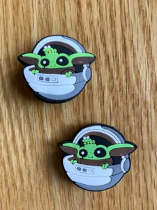 2pcs for for Jibbitz STAR WARS BABY YODA #1 for croc shoe Charm - Picture 1 of 1