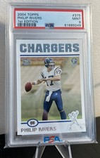 2004 Topps Rare 1st Edition Philip Rivers Rookie Card RC #375 PSA 9 - HOF - NFL