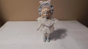 vintage 6 inch bisque doll with string arms, made in occupied Japan - Picture 1 of 4