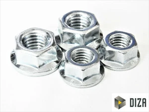 Flanschmutter DIN 6923 - 8 Stahl verzinkt Bundmuttern M3 M4 M5 M6 M8 M10 M12  - Bild 1 von 7