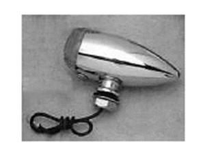 8822 NEW CHROME DELUXE BULLET MARKER LIGHTS FITS HARLEY DAVIDSON MODELS RED LENS - Picture 1 of 1