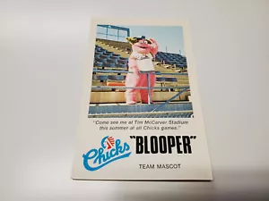 RS20 Memphis Chicks 1978 Minor Baseball Pocket Schedule Card/Team Mascot Blooper - Picture 1 of 2