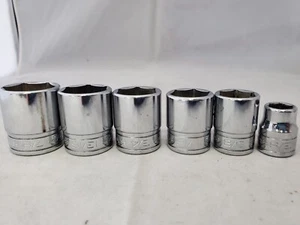 Snap On Socket Set, 3/8" to 7/8", 6 Pc, 3/8" Dr, 6 Pt, Shallow SAE, Ships Free - Bild 1 von 10