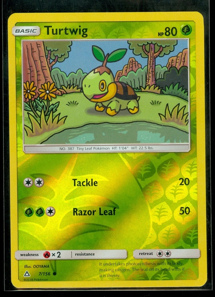 Pokemon TURTWIG 7/156 - Ultra Prism Rev Holo - MINT - Image 1 of 1