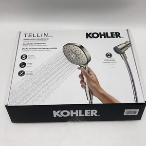 Ducha de mano multifunción Kohler Tellin, 5 aerosoles, acabado de níquel cepillado ~NUEVO~ - Imagen 1 de 6