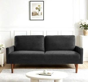 Velvet Sofa, European Style with Sleek Design, Modern & Vintage Flair, Upholster - Picture 1 of 8