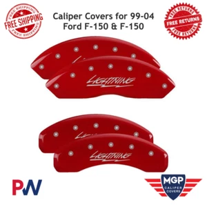 MGP Aluminum Caliper Covers for 99-04 Ford F-150 & F-150 Heritage Lightning -Red - Picture 1 of 4