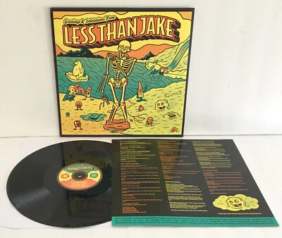 LESS THAN JAKE greetings and salutations LP Record Vinyl with lyrics insert - Image 1 of 2