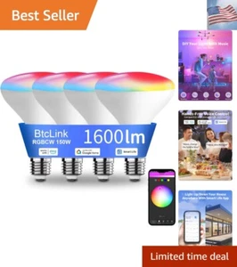 Bright 13W 100W Equivalent 1300LM 2700K-6500K Tunable BR30 WiFi Color Changin... - Picture 1 of 9