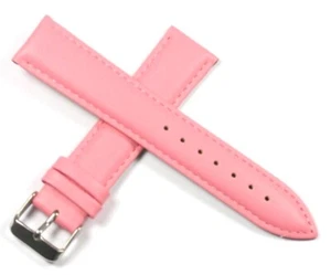 PINK LEATHER WATCH STRAP 12MM 14MM 16MM 18MM 20MM 22MM PADDED - Picture 1 of 6