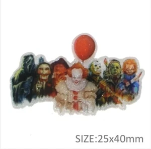 5 pc. Glitter Planar Resin Hair Bow Center 1192196 Boys of Horror movie scary - Picture 1 of 1
