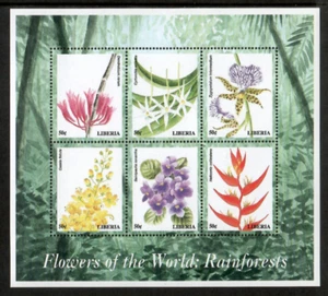 Liberia 1999 - Flowers - Sheet of 6 Stamps - Scott #1428 - MNH - Picture 1 of 1
