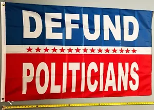 BANDIERA POLITICA SPEDIZIONE GRATUITA USA Defund Politicis America Trump Biden USA insegna 3x5 - Foto 1 di 1