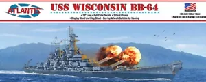 Atlantis Models USS Wisconsin BB-64 Maßstab 1:535 Modellbausatz Brandneu! - Bild 1 von 1