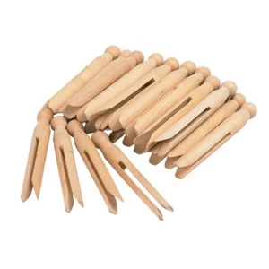48 Pcs Natural Wooden Dolly Pegs Washing clothes Peg - Cleaning Kids Craft Art - Picture 1 of 1