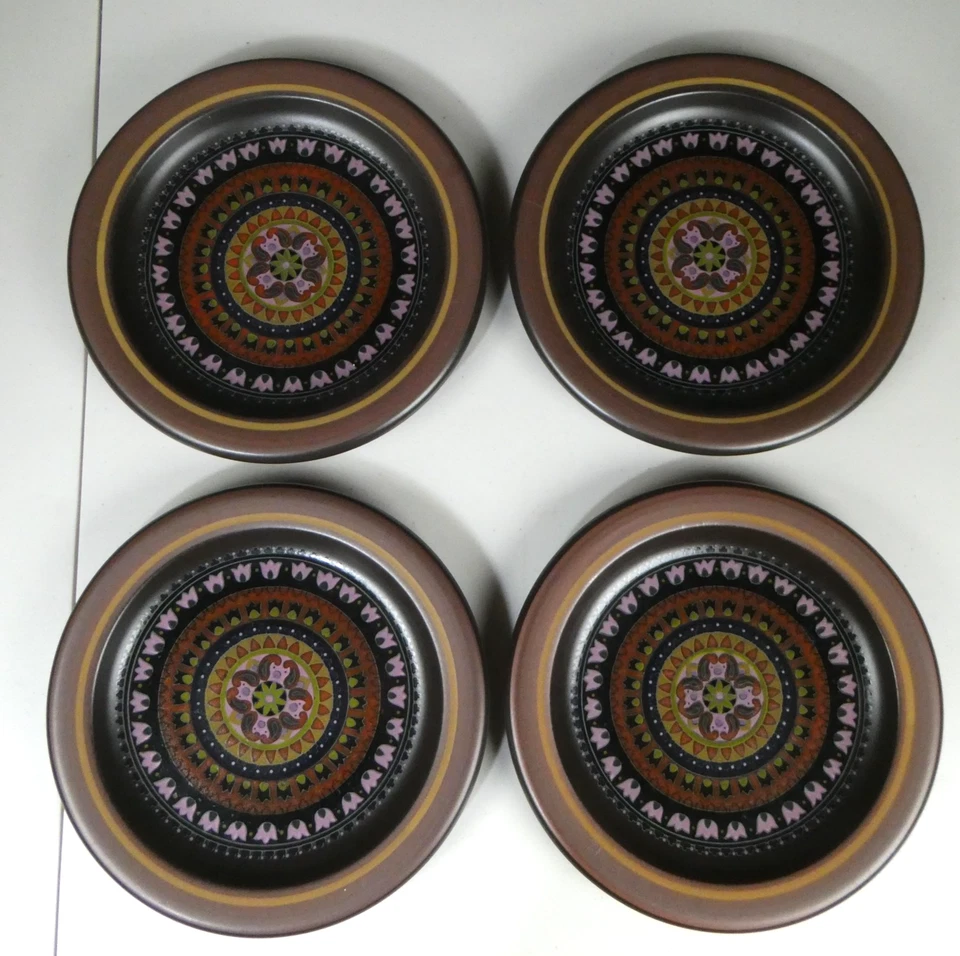 Juego de 4 platos de cena Mikasa Mallorca Marrakech E-3002 gres marrón Japón Foto 1 de 4