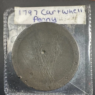 Moneda de cobre de Jorge III Gran Bretaña Cartwheel 1797 Foto 1 de 4