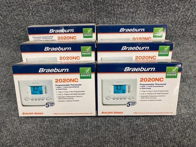 6 Braeburn Programmable Thermostat 2020NC Builders Series - Image 1 of 2