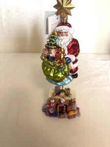 Christopher Radko Adorno de Vidrio de Navidad Entrega de Lujo con Soporte N1 - Imagen 1 de 10