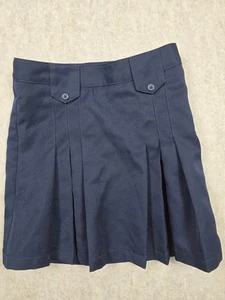 French Toast Girls Pleated Skirt Size 7 Blue Adjustable Waist - Picture 1 of 7