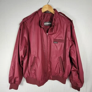 Vintage Members Only Burgundy Bomber Jacket Men’s Medium 80s Style Zip Up - Bild 1 von 8