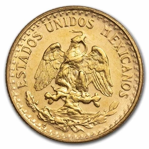 1945 Mexico Gold 2 Pesos BU - Picture 1 of 2