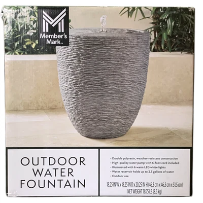 Member's Mark Outdoor LED Illuminated Weather-Resistant Water Fountain - Image 1 of 2
