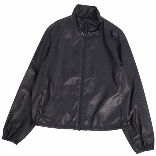 LOUIS VUITTON（LV） Louis Vuitton giacca pelle zip monogramma agnello uomo 46 blu scuro usata MOLO 0