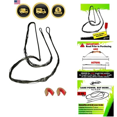 Dacron Bow String Replacement for Recurve Longbow Archery 12 14 16 Strands - Image 1 of 4