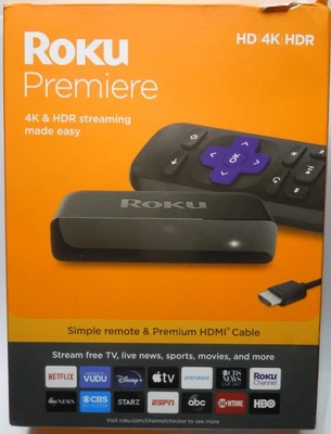 Reproductor de transmisión Roku Premiere 4K HDR HD para ver transmisión de TV de alta definición Foto 1 de 4