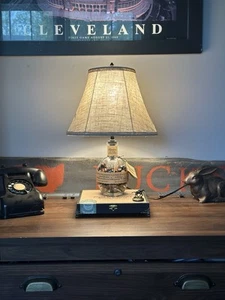 Blantons Bourbon Bottle Lamp On A Pappy Van Winkle Cigar Box Filled w\Golf Tee - Picture 1 of 8