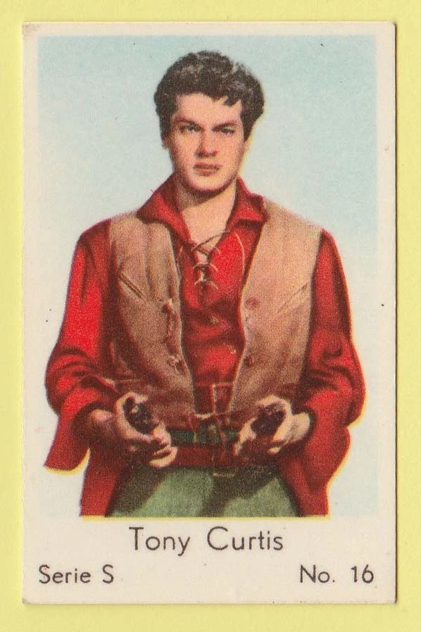 1950s Swedish Film Star Card  Serie S #16 Actor Tony Curtis - Image 1 of 1