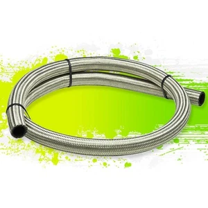 ALTA TOLERANCIA ACERO INOXIDABLE TRENZADO 1500PSI 6-AN LÍNEA DE ACEITE/COMBUSTIBLE/GAS/PIES - Imagen 1 de 1
