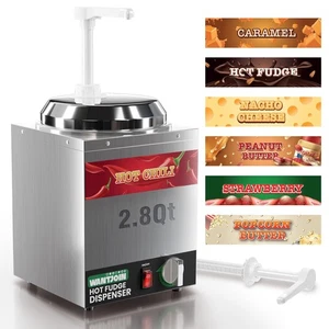 2.8Qt Nacho Cheese Dispenser with Pump - Nacho Cheese Warmer,Stainless Steel ... - Picture 1 of 6