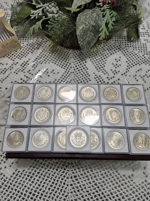 México 1 Peso Resplandor 1918 A 1945 Colección Completa Foto 1 de 3