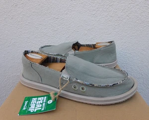 SANUK OLIVE GREY DONNA HEMP SIDEWALK SURFER COMFORT SHOES, WOMEN US 9/ 40 ~ NWT - Picture 1 of 4