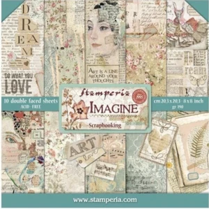 New Stamperia 8"X 8" Paper Pad - IMAGINE - Picture 1 of 1