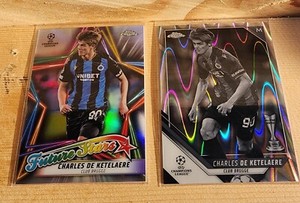2 Charles De Ketelaere Cards Future Stars FS5/Black & White Wave 14 Club Brugge
