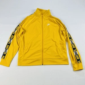 Nike Track Jacket Men's Zip Yellow Just Do It Logo Down The Arms Size: XL - Picture 1 of 20