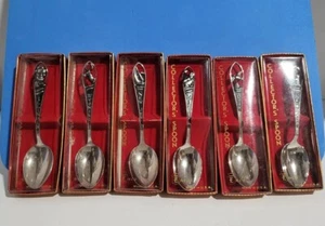 Juego de 6 cucharas estatales de coleccionistas Enco EE. UU. varios estados hechas en EE. UU. - Imagen 1 de 24