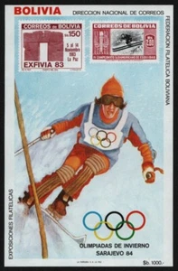 Bolivia 1984 - Mi-Nr. Bloque 136 ** - Estampillada sin montar o nunca montada - Olympia Sarajevo - Imagen 1 de 1
