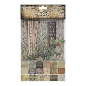 NUEVO Tim Holtz Idea-ology Halloween usado restos de papel tapiz  - Imagen 1 de 3