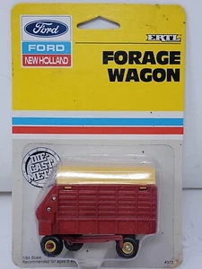 Vintage 1987 ERTL Ford New Holland, Forage Wagon, Yellow Top, 1:64 Diecast, NIP - Picture 1 of 2