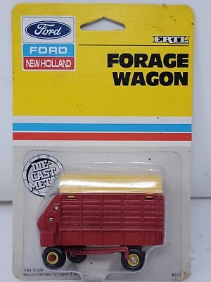Vintage 1987 ERTL Ford New Holland, Forage Wagon, Yellow Top, 1:64 Diecast, NIP - Image 1 of 2
