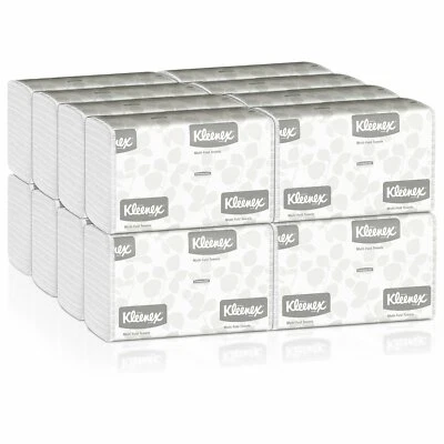 Toallas de papel Kleenex multiplegable 1 capa 9,3 X 9,4 pulgadas estuche blando de 2400 Foto 1 de 4