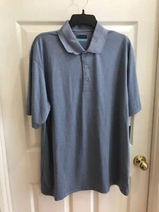 NWT PGA TOUR Mens Short Sleeves Moisture Wicking Polo Golf Shirt Blue XL $55 M02 - Picture 1 of 7