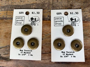 6 botones de coser vintage de metal mate de 3/4"" Blumenthal Lansing - Nuevo de lote antiguo - Imagen 1 de 6