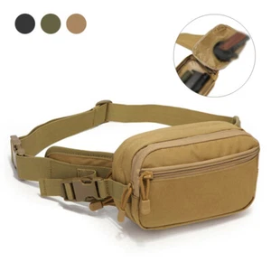 Men's Tactical Gun Carry Pouch Pistol Holster Fanny Pack Shoulder Bag Waist Bag - Picture 1 of 14