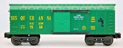 O GAUGE~ K-line SUSQUEHANNA  NEW YORK SPRING MEET- BOXCAR-1994 ~NYSW 5118 1:48 - Image 1 of 4